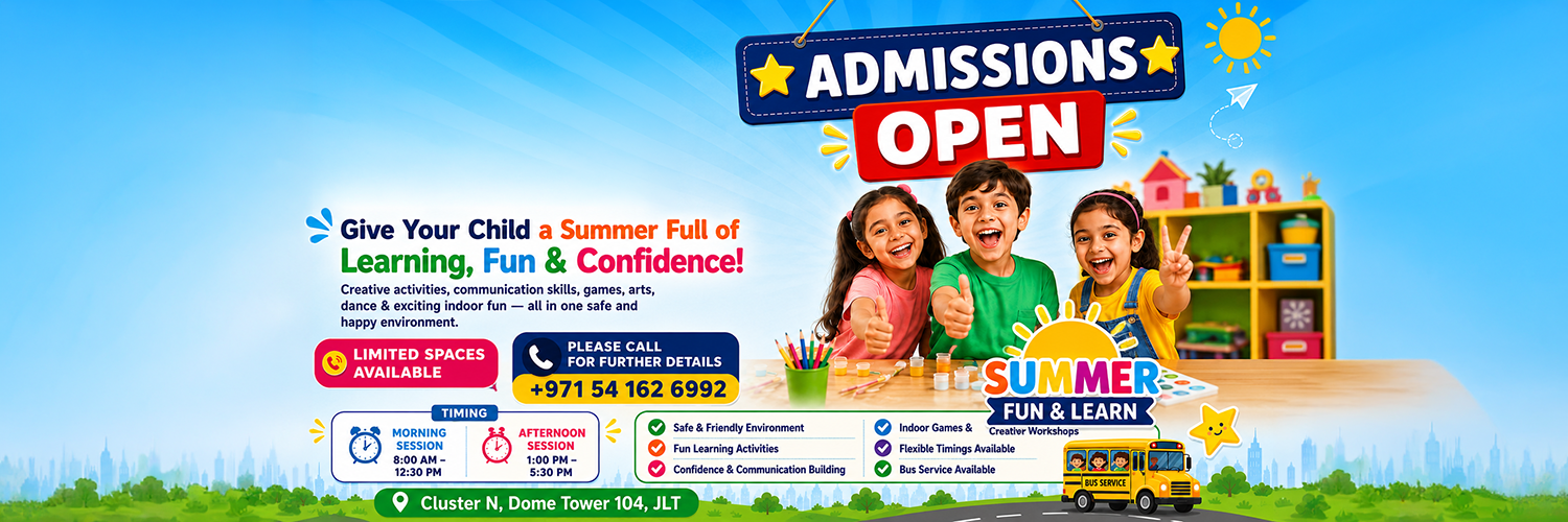 Three Little Fingers Summer Fun & Learn - Admissions Open JLT Dubai
